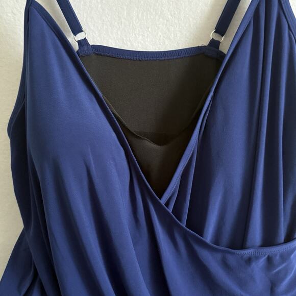 Bal Harbor Bathing Suit Sz 20W Skirted One‎ Piece Beach Pool Suit - Picture 4 of 8